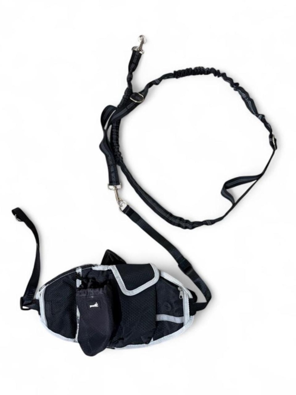 Pecute Hands Free Dog Walking Belt Bungee Leash Waist Pack Bag Bottle Holder